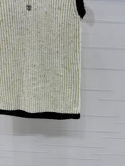 CHANEL ROUND-NECK SEQUIN KNIT VEST 274864