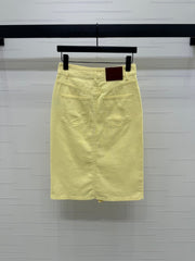 GUCCI SLIT DENIM SKIRT 269444