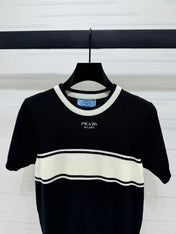 PRADA SHORT-SLEEVE CREW NECK SWEATER 269413