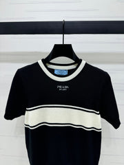 PRADA SHORT-SLEEVE CREW NECK SWEATER 269413