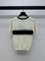 PRADA SHORT-SLEEVE CREW NECK SWEATER 269414