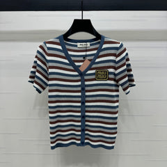 MIUMIU  SHORT-SLEEVE KNIT CARDIGAN 274943