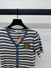 MIUMIU  SHORT-SLEEVE KNIT CARDIGAN 274943