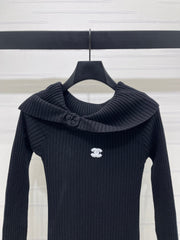 CHANEL 25S KNITTED LONG-SLEEVE DRESS 278