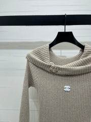 CHANEL 25S KNITTED LONG-SLEEVE DRESS 277