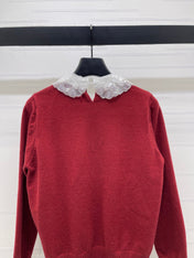 MIUMIU LACE-COLLAR SWEATER STYLE 817