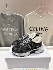 DIOR CHRONO SNEAKER 25S IN BLACK LAMBSKIN AND MESH FABRIC STYLE 3