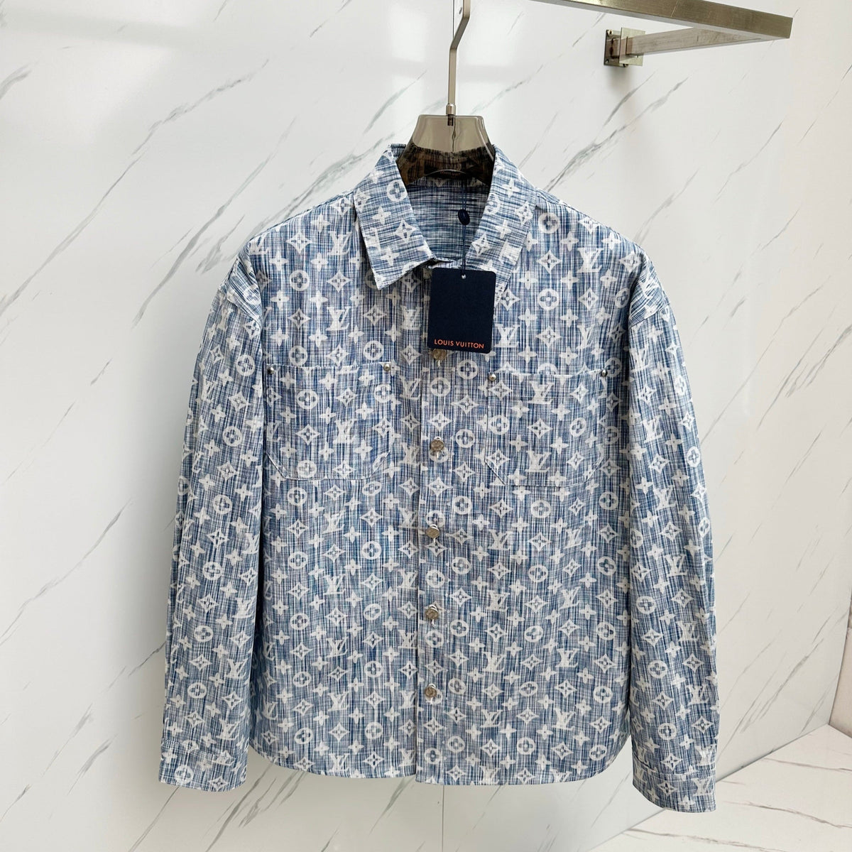 LV SHIRT JACKET IN BLUE MONOGRAM WASHED DENIM 238932
