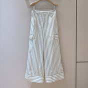 LV 25S VERTICAL STRIPED WIDE-LEG PANTS 0149