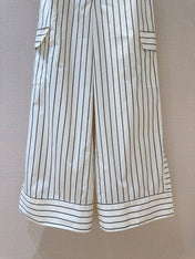LV 25S VERTICAL STRIPED WIDE-LEG PANTS 0149
