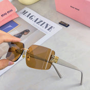 LOGO SQUARE SUNGLASSES 499927 IN METAL