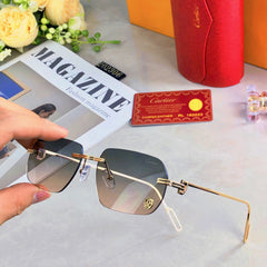 C DE RECTANGULAR SUNGLASSES  578002 IN METAL