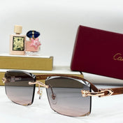 C DE RIMLESS RECTANGULAR FRAME SUNGLASSES CT0612S IN METAL