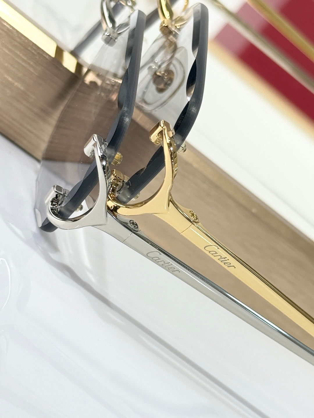 PHOTOCHROMIC LENSES C DE SQUARE FRAME SUNGLASSES CT0093O IN METAL