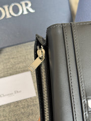 VERTICAL LONG WALLET 19 IN BLACK MONOGRAM OBLIQUE JACQUARD