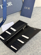 VERTICAL LONG WALLET 19 IN BLACK MONOGRAM OBLIQUE JACQUARD