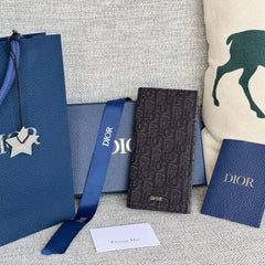 VERTICAL LONG WALLET 19 IN BLACK MONOGRAM OBLIQUE JACQUARD