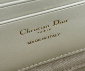 DIOR 25S 30 MONTAIGNE DEA POUCH LIGHT BLUE OBLIQUE JACQUARD 26 IN CANVAS