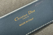 DIOR 25S 30 MONTAIGNE MINI VANITY CASE 16 IN BLUE DIOR OBLIQUE JACQUARD CANVAS