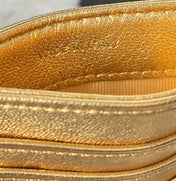 CHANEL 25S CARD HOLDER 11 IN GOLD LAMBSKIN GOLD HARDWARE