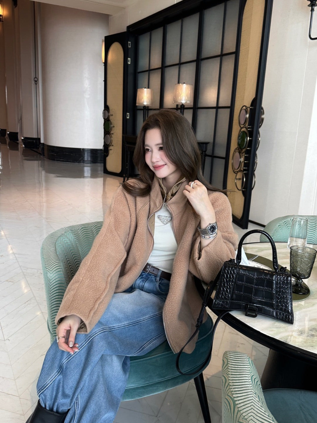 PRADA 25S KHAKI KNIT JACKET 332