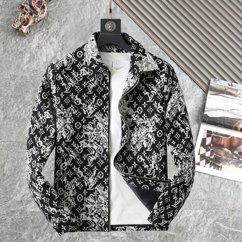 LV SHIRT JACKET IN BLACK MIX WHITE MONOGRAM JACQUARD FABRIC 238989