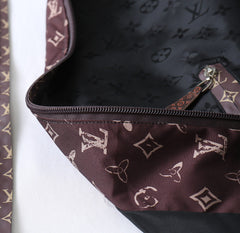 LV BLACK AND WINE RED TRIM MONOGRAM HOODED JACKET 238984