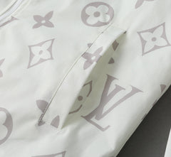 LV WHITE MONOGRAM HOODED JACKET 238986