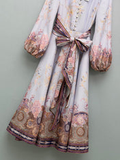ZIMMERMANN 26S STAND COLLAR LONG-SLEEVE DRESS STYLE 136