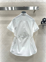 HERMES 25S SHORT-SLEEVE SHIRT DRESS 382