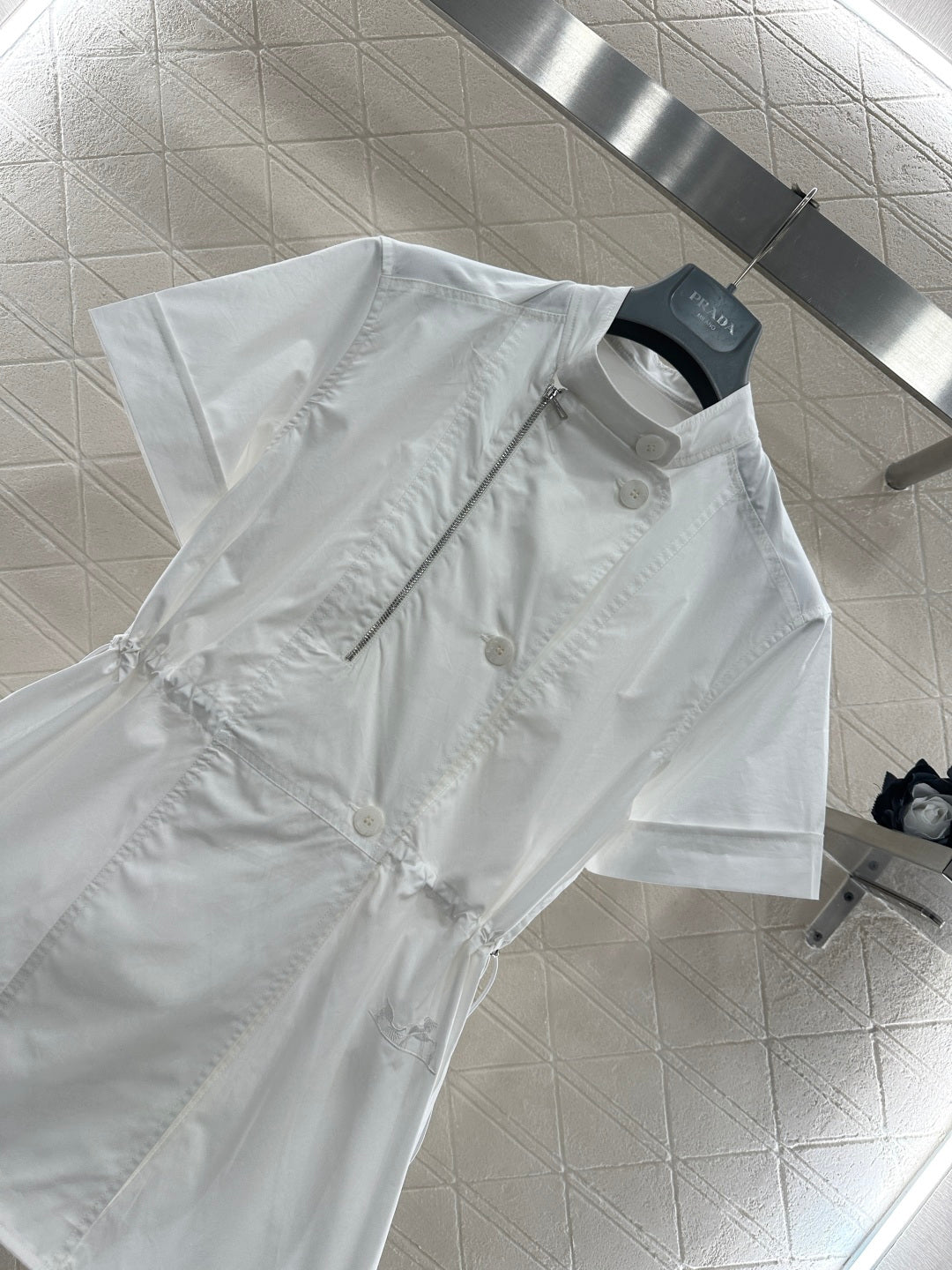 HERMES 25S SHORT-SLEEVE SHIRT DRESS 382