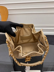 CHANEL 25S HOBO BAG 40 IN GOLDEN BEIGE CAVIAR WITH GOLD HARDWARE