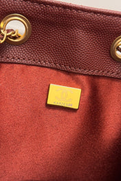 CHANEL 25S HOBO BAG 40 IN DARK RED CAVIAR WITH GOLD HARDWARE