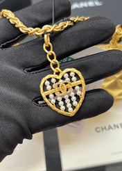 CHANEL 25S FLAP CHARM BAG 13 IN GOLD METALLIC LAMBSKIN