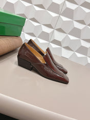 BOTTEGA VENETA 26S VENTURA LOAFERS 40 MM BROWN GLOSSY CALFSKIN