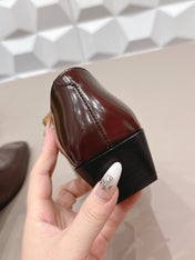 BOTTEGA VENETA 26S VENTURA LOAFERS 40 MM BROWN GLOSSY CALFSKIN