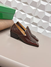 BOTTEGA VENETA 26S VENTURA LOAFERS 40 MM IN BROWN INTRECCIATO CALFSKIN