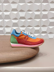LOEWE 26S FLOW RUNNER SNEAKER IN MULTICOLOR SUEDE AND CALFSKIN