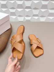 CHLOÉ 26S SANDALS IN LIGHT BROWN CALFSKIN