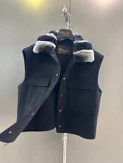 LP 26S FUR-COLLAR VEST 595