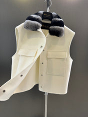 LP 26S FUR-COLLAR VEST 594