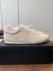 PRADA 25S SNEAKER IN LIGHT BEIGE SUEDE STYLE 11