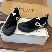 LOEWE 26S FLOW RUNNER SNEAKER 20MM IN BLACK SUEDE