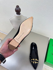 BALLET FLAT IN BLACK SUEDE