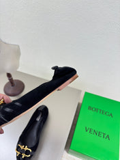 BALLET FLAT IN BLACK SUEDE