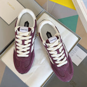 TOM FORD 26S SNEAKERS IN WINE RED SUEDE