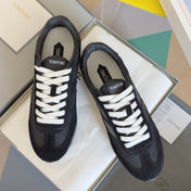 TOM FORD 26S SNEAKERS IN BLACK SUEDE AND CALFSKIN