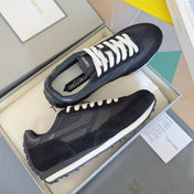 TOM FORD 26S SNEAKERS IN BLACK SUEDE AND CALFSKIN