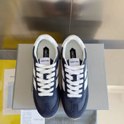 TOM FORD 26S SNEAKERS IN NAVY BLUE SUEDE