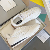 TOM FORD 26S SNEAKERS IN WHITE SUEDE AND CALFSKIN